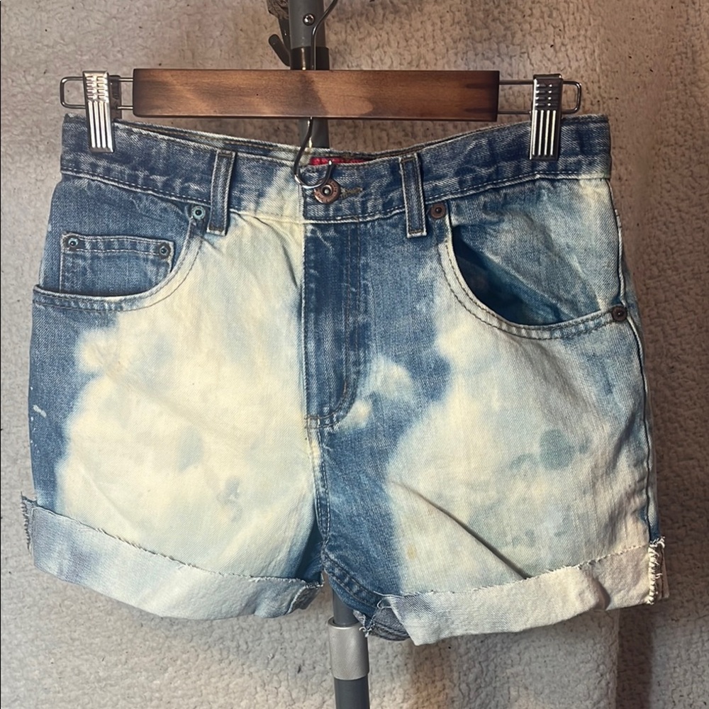 JK Indigo  Kids bleached  cut off denim shorts